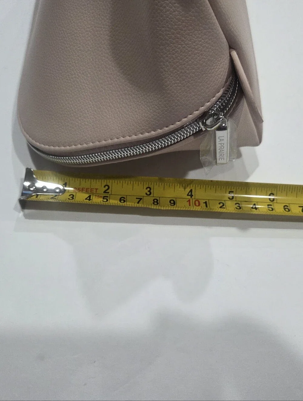 La Prairie Pink Leather Cosmetic Pouch